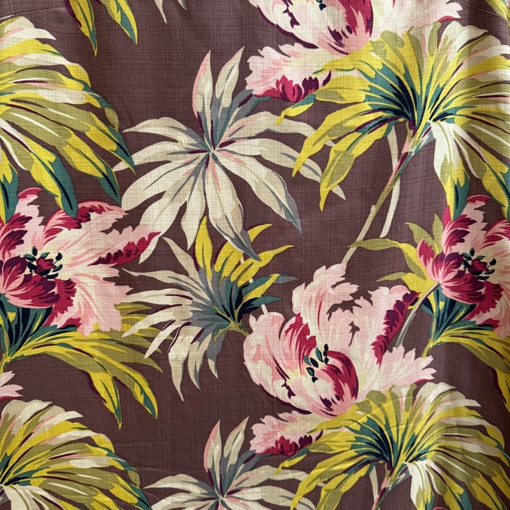 Tommy Bahama Stretch Silk Palm & Hibiscus Print Sleeveless Shift Dress Size 6 - Picture 6 of 11